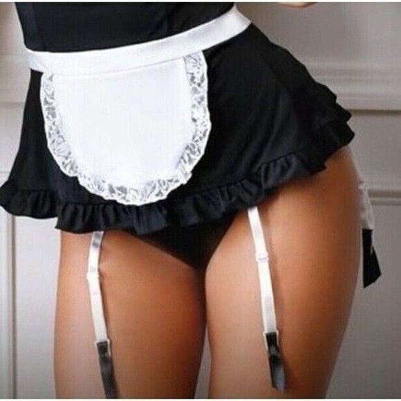 NEW Plus Size 1X/2X Fantasy Lingerie PLAY Sexy Night‎ Service Maid Costume - Picture 9 of 11